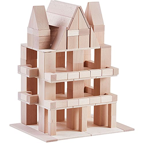 HABA 306251 - Baustein-System Clever-Up! 4.0, BAU- und Entdeckersteine ab 1 Jahr, Made in Germany, Beige von HABA