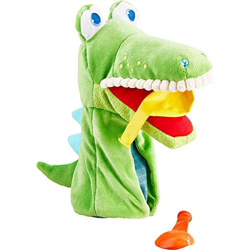 HABA 306255 - Handpuppe Allesfresser Kroko, Handpuppe ab 1,5 Jahren von HABA