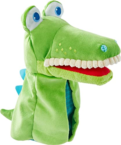 HABA 306255 - Handpuppe Allesfresser Kroko, Handpuppe ab 1,5 Jahren von HABA