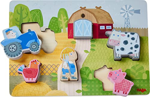 HABA Sales GmbH & Co. KG 1306289001 Tiere Holzpuzzle, Coloré von HABA