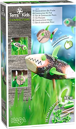 HABA 306310 - Terra Kids Connectors – Konstruktions-Set Fische, Bastel- und Hobbyset ab 8 Jahren von HABA