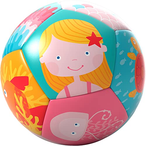 HABA 306317 - Babyball Meerjungfrau, Bälle ab 6 Monaten, Mehrfarbig, STK von HABA