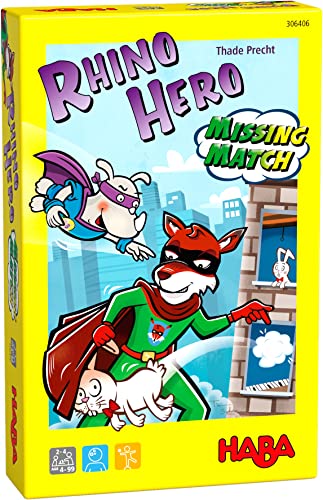 HABA 306406 - Rhino Hero – Missing Match, Gedächtnisspiel ab 4 Jahren, Made in Germany von HABA