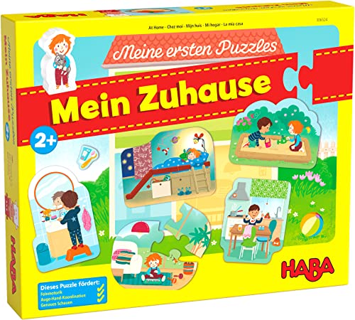 HABA 306524 - Meine ersten Puzzles – Mein Zuhause, Puzzle ab 2 Jahren, Bunt von HABA