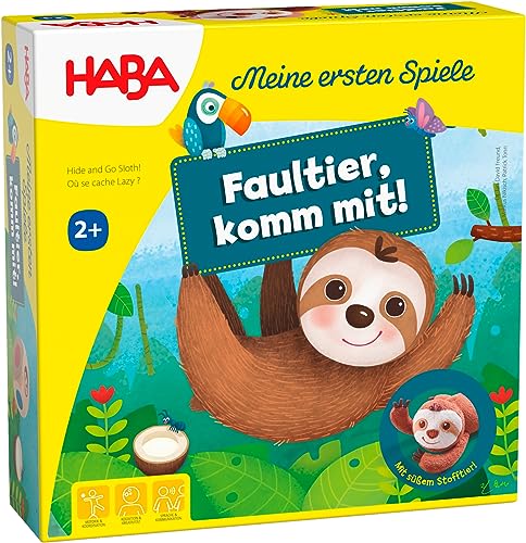 HABA 306599 - Meine ersten Spiele – Faultier, komm mit!, Kleinkindspiel ab 2 Jahren, Bunt von HABA