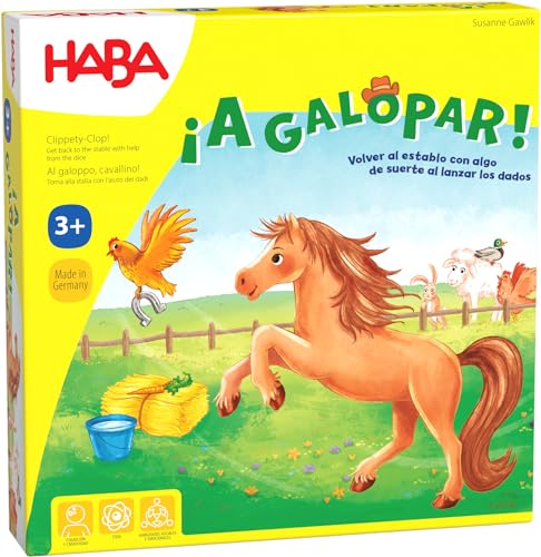 HABA 1004321006 - A Galopar!, Kinderspiel für unterwegs und Strategie, ab 3 Jahren von HABA