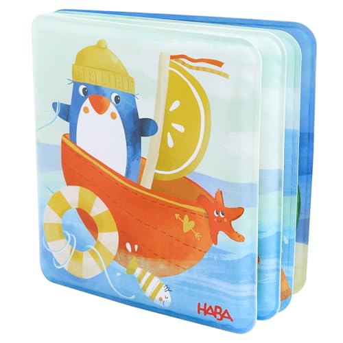 HABA Badebuch Pinguin – Wasserspaß für Babys ab 6 Monaten – Mit Quietsche-Effekt & bunten Illustrationen – Spritzfestes Spielzeug für Badewanne – 2012340001 HABA Badebuch Pinguin – Wasserspaß für Babys ab 6 Monaten – Mit Quietsche-Effekt & bunten Illustrationen – Spritzfestes Spielzeug für Badewanne – 2012340001 von HABA