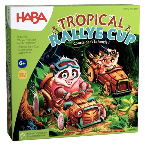 HABA Bamboo Rallye Cup – dynamisches Würfel- und Brettspiel für Kinder ab 6 Jahren – mit einer lustigen Holzhupe – turbulente Interaktionen mit Frustrationsfaktor – 2010883002 von HABA