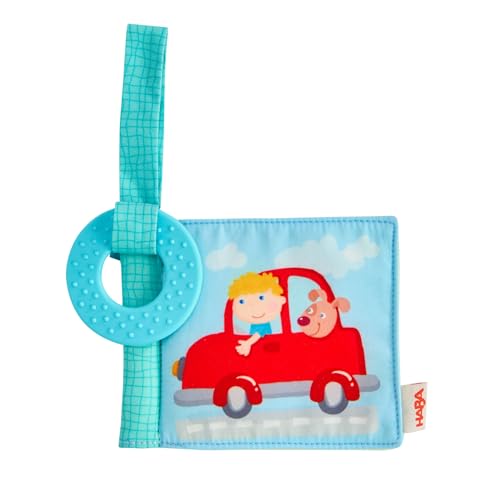 HABA Buggybuch Fahrzeuge – Babyspielzeug mit Beißelement und Klettverschluss, Waschbar bei 30°, mit Knister- und Quietschfolie, für Kinder ab 6 Monaten – 2012327001 HABA Buggybuch Fahrzeuge – Babyspielzeug mit Beißelement und Klettverschluss, Waschbar bei 30°, mit Knister- und Quietschfolie, für Kinder ab 6 Monaten – 2012327001 von HABA