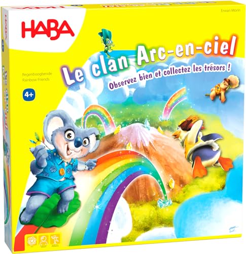 HABA - Der Regenbogen-Clan – Gesellschaftsspiel – Sammelspiel und Schätzung der Entfernungen – 4 Jahre und mehr – 306176 von HABA