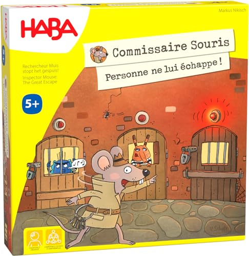 HABA Commissaire Maus Gesellschaftsspiel Ermittlung und Erinnerung, 6 Jahre und älter, 306114, bunt von HABA