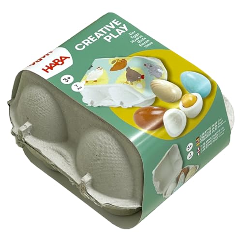 HABA Creative Play – Holzeier-Set für Kinder ab 3 Jahren – Spiellebensmittel inkl. Eierkarton – Rollenspiel-Zubehör für Spielküche & Kaufladen – 2012299001 HABA Creative Play – Holzeier-Set für Kinder ab 3 Jahren – Spiellebensmittel inkl. Eierkarton – Rollenspiel-Zubehör für Spielküche & Kaufladen – 2012299001 von HABA