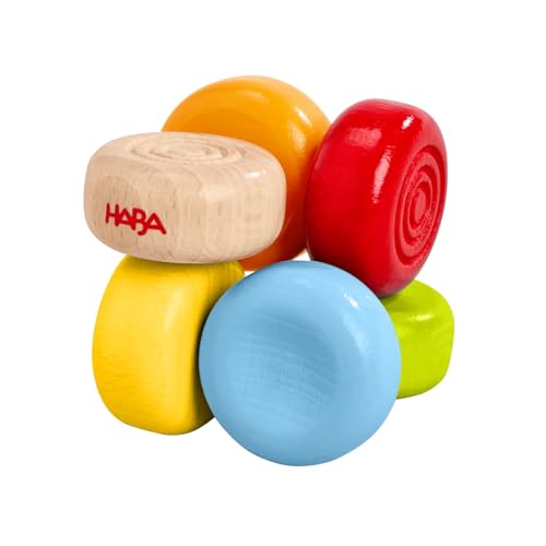 HABA Greifling Drops – bunter Baby-Greifling für Kinder ab 6 Monaten, aus Holz mit haptischen Effekten, Geschenk zur Geburt – 2012260001 HABA Greifling Drops – bunter Baby-Greifling für Kinder ab 6 Monaten, aus Holz mit haptischen Effekten, Geschenk zur Geburt – 2012260001 von HABA