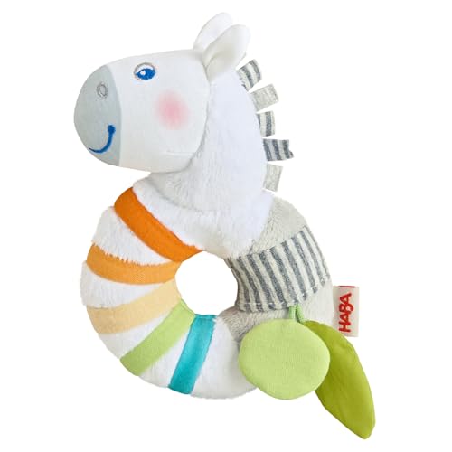 HABA Greifling Zebra – Plüsch-Greifspielzeug für Babys mit Rassel & extra-weichem Stoff – Fördert Sinne & Motorik, für Kinder ab 6 Monaten – 2012339001 HABA Greifling Zebra – Plüsch-Greifspielzeug für Babys mit Rassel & extra-weichem Stoff – Fördert Sinne & Motorik, für Kinder ab 6 Monaten – 2012339001 von HABA