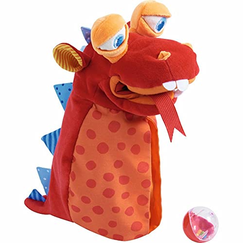 HABA Handpuppe Allesfresser-Monster – Mit beweglichen Augen und Kunststoffkugel als Monsterfutter – 39 cm groß, perfekt für Puppentheater – Ab 1,5 Jahren – 2011706001 von HABA