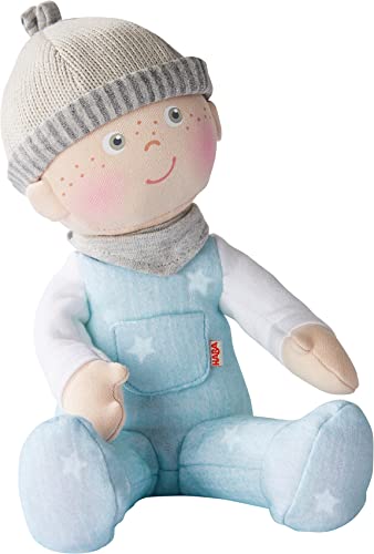 HABA 305753 - Kuschelpuppe Pit, Puppe ab 0 Jahren, blau von HABA