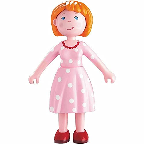 HABA Little Friends Mama Katrin – Mutter-Spielfigur und Minipuppe für Kinder ab 3 Jahren - Bewegliche Biegepuppe für kreatives Rollenspiel - 1302007001 von HABA