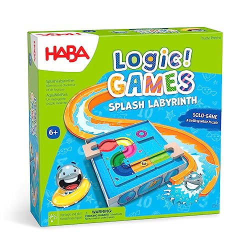 HABA Logik! Spiele Milo's Waterpark - Splash Labyrinth Geschicklichkeit Labyrinth Spiel von HABA