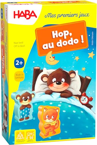 HABA - Meine ersten Spiele – Hop, au Dodo – Gesellschaftsspiel für Kinder aus Holz – 2 Ordnungsspiele und 1 Memory-Spiel – Spielspiel – 1 bis 3 Spieler – 2 Jahre – 304762 von HABA