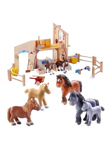 HABA Minipuppe Little Friends Spielsets - Pferde Freunde von HABA