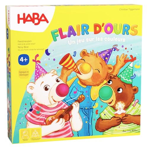 HABA Nasenbär - Hast du das Gute Flair? - Karten- und Würfelspiel für Kinder ab 4 Jahren – einfache Regeln für EIN schnelles Spiel – für bis zu 4 Spieler – 2010881002 von HABA