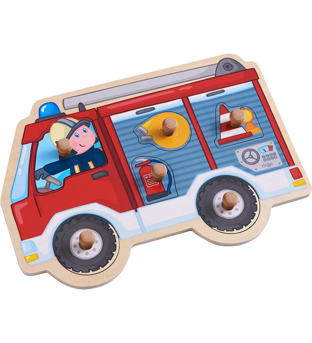 HABA Puzzlespiel - 6 Teile - Holz - Feuerwehrauto - HABA - One Size - Puzzlespiele HABA Puzzlespiel - 6 Teile - Holz - Feuerwehrauto - HABA - One Size - Puzzlespiele von HABA