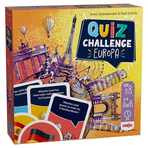 HABA Quiz Planet Europa – Wissensspiel für Kinder & Erwachsene – Mit 180 Quizfragen über 30 Länder, für 2-5 Spieler ab 10 Jahren – 2012198001 HABA Quiz Planet Europa – Wissensspiel für Kinder & Erwachsene – Mit 180 Quizfragen über 30 Länder, für 2-5 Spieler ab 10 Jahren – 2012198001 von HABA