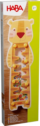 HABA Regenmacher Tiger - Erstes Klang-Musikspielzeug für Kinder - Imitiert Regengeräusche - Für kleine Musiker ab 2 Jahren - Aus hochwertigem Holz - 2010968001 von HABA