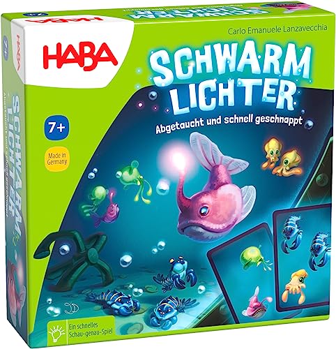 HABA Schwarmlichter – Spannendes Unterwasser-Kartenspiel mit einfachen Regeln für schnellen Spielspass – Für Kinder ab 7 Jahren - 1307017001 von HABA