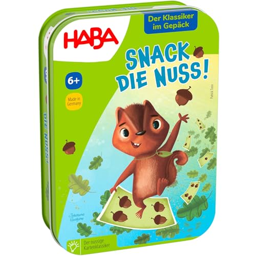 HABA Snack die Nuss! - Lustiges Kartenspiel für Kinder ab 7 Jahren - Taktisches Geschick gefragt - Ideal für schnellen Spielspaß unterwegs - 2011101001 von HABA