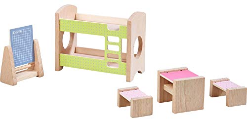 Haba 303836 Little Friends - Puppenhaus-Möbel Kinderzimmer für Geschwister von HABA