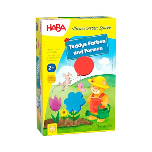 Haba 5878 - Meine ersten Spiele Teddys Farben und Formen, Legespielsammlung für 1-4 Kinder ab 2 Jahren, zum Lernen von Farben und Formen von HABA