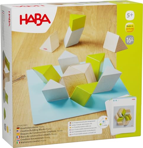 Haba Kreativbausteine Prismo - Prisma-Holzbausteine zum Legen, Bauen & Spielen - Fördert logisches Denken - Made in Germany - Für Kinder ab 5 Jahren - 2010925001 von HABA