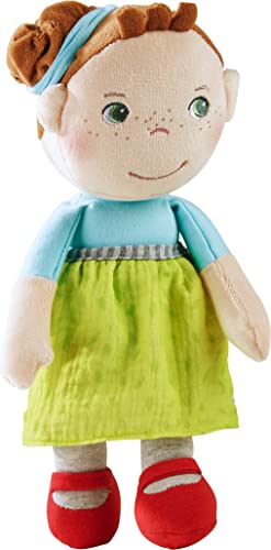 HABA 305816 Kuschelpuppe Marta - Weiche Stoffpuppe, für Babys ab 6 Monaten, Geburt oder Taufe von HABA