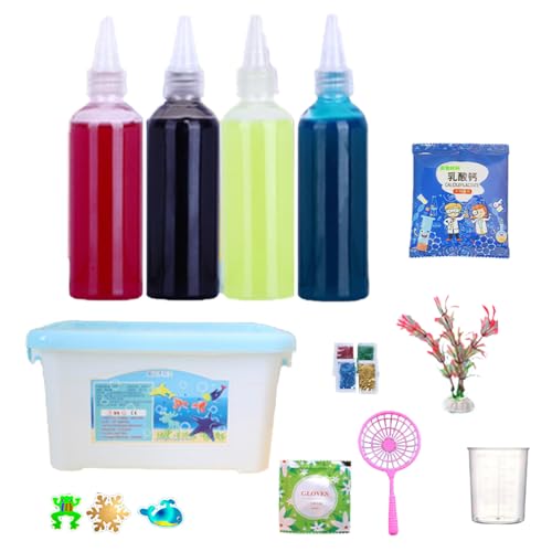 Magische Wasser Elf Kit, 3D Aqua Gelz Wasser Spielzeug, DIY Handgemachte Wassertiere Set, 100ml Kapazität Wasser Elfenset, Meerestiere Sensory Wasser Spielzeug Party Favors (4 PCS) von HADAVAKA