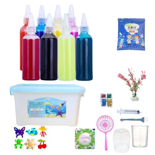 Magische Wasser Elf Kit, 3D Aqua Gelz Wasser Spielzeug, DIY Handgemachte Wassertiere Set, 100ml Kapazität Wasser Elfenset, Meerestiere Sensory Wasser Spielzeug Party Favors (8 PCS) von HADAVAKA