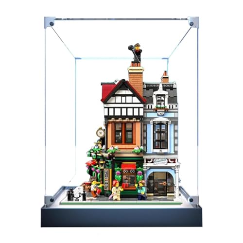 Acryl 3 mm Displaybox für Lego 10350 English Street Corner Building Modell, Transparente Staubdichte Displaybox, Aufbewahrungsbox, Kompatibel mit Lego 10350 Modell (Modell Nicht Enthalten) (Frosted von HAIWENFEIQI