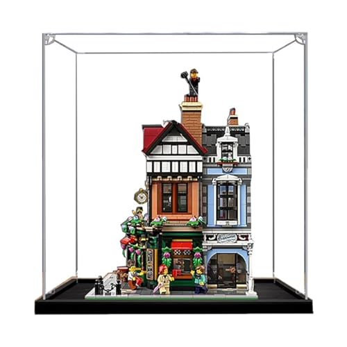 Acryl 3 mm Displaybox für Lego 10350 English Street Corner Building Modell, Transparente Staubdichte Displaybox, Aufbewahrungsbox, Kompatibel mit Lego 10350 Modell (Modell Nicht Enthalten) (Stil A 2 von HAIWENFEIQI