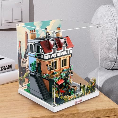 Acryl 3 mm Displaybox für Lego 10350 English Street Corner Building Modell, Transparente Staubdichte Displaybox, Aufbewahrungsbox, Kompatibel mit Lego 10350 Modell (Modell Nicht Enthalten) von HAIWENFEIQI