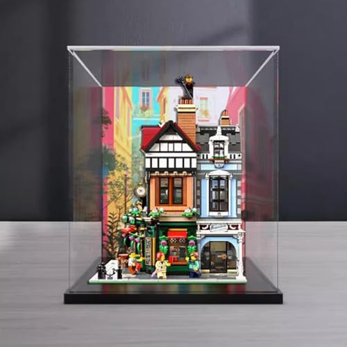 Acryl 3 mm Displaybox für Lego 10350 English Street Corner Gebäudemodell, transparente staubdichte Displaybox, Aufbewahrungsbox, kompatibel mit Lego 10350 Modell (Modell nicht im Lieferumfang von HAIWENFEIQI