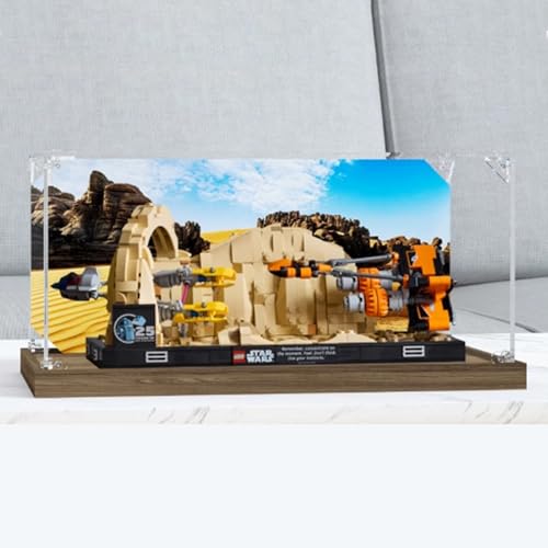 Acryl 3 mm Displaybox für Lego 75380 Shuttle Racing Modell, Transparente Staubdichte Displaybox, Aufbewahrungsbox, Kompatibel mit Lego 75380 Modell (Modell nicht im Lieferumfang enthalten) von HAIWENFEIQI