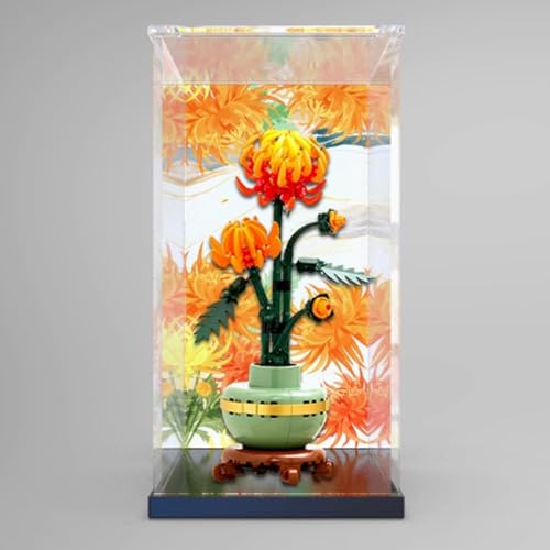 Acryl-Displaybox für Lego 10368 Goldene Chrysanthemen-Modell, transparente staubdichte Displaybox, kompatibel mit Lego 10368 Bauset (Modell nicht im Lieferumfang enthalten) von HAIWENFEIQI