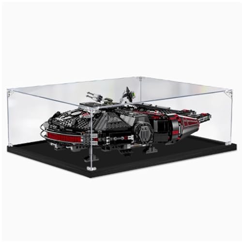 Acryl-Displaybox für Lego 75389 Dark Millennium Falcon Modell, Transparente Staubdichte Displaybox, Aufbewahrungsbox, Kompatibel mit Lego 75389 (Modell Nicht Enthalten) (2mm) von HAIWENFEIQI