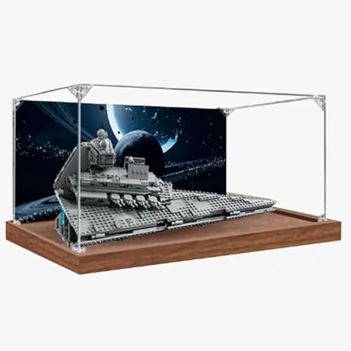 Acryl-Displaybox für Lego 75394 Star Annihilator Modell, transparente staubdichte Displaybox, Aufbewahrungsbox, kompatibel mit Lego 75394 Bauset (Modell nicht im Lieferumfang enthalten) von HAIWENFEIQI