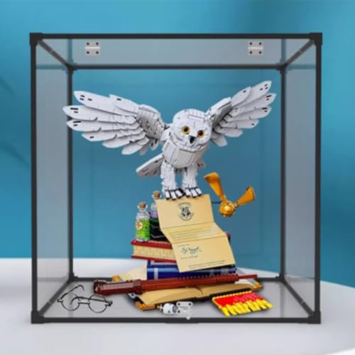 Acryl-Displaybox für Lego 76391 Hedwig-Modell, transparente staubdichte Displaybox, kompatibel mit Lego 76391 Bauset (Modell nicht im Lieferumfang enthalten) von HAIWENFEIQI