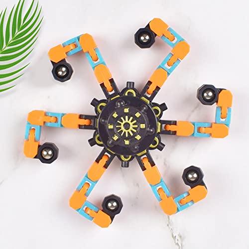 Verwandelbare Fidget Spinners, Luminous Spinners, Spinning Spinning Toys, Sensorisches Fingerspitzenspielzeug, Stressabbau- und Anti-Angst-Spielzeug for Erwachsene und Kinder (Mehrfarbig) ( Size : Ora von HALFS