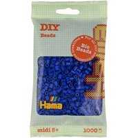 HAMA 190-08 HAMA Bio: Beutel mit ca. 1000 Midi Perlen, Blau von HAMA BÜGELPERLEN