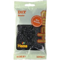 HAMA 190-18 HAMA Bio: Beutel mit ca. 1000 Midi Perlen, Schwarz von HAMA BÜGELPERLEN