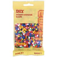 HAMA 207-00 Perlen-Beutel,1000 Stück, Mix, 10 Farben von HAMA BÜGELPERLEN