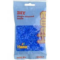 HAMA 207-15 Perlen-Beutel 1000 Stück, transparent blau von HAMA BÜGELPERLEN